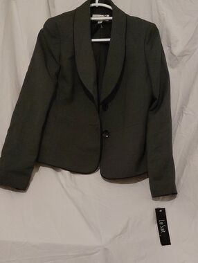 Le Suit Dark Grey Women's Blazer Jacket